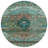 Machine Washable Indoor/Outdoor Xhevrie Teal Rug-615412627
