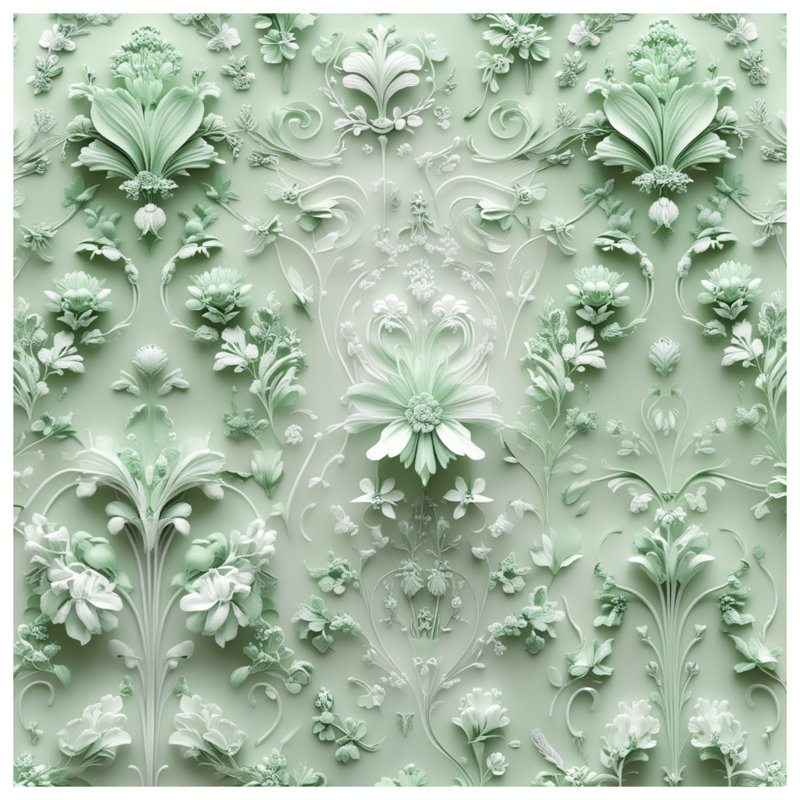 Rideaux de douche à motif floral complexes extra longs, 70in W x 93in H