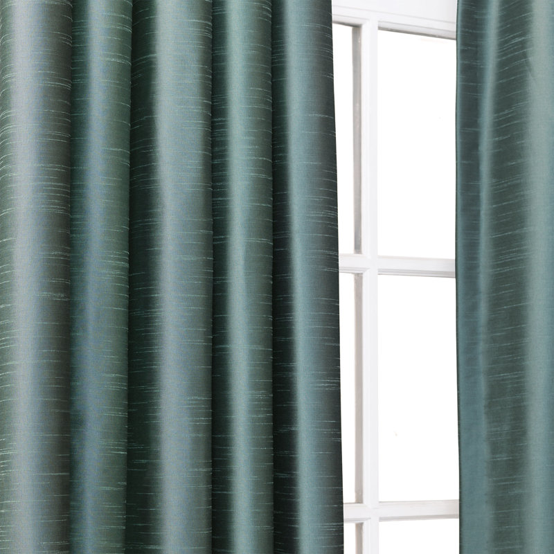 Edris Room Darkening Curtain, 96" x 96", Mineral
