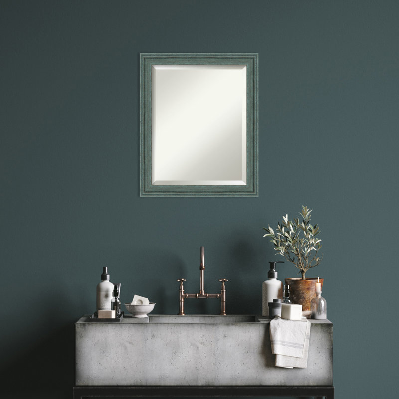 Miroir mural Hauck, 23,5 po x 19,5 po, Brun
