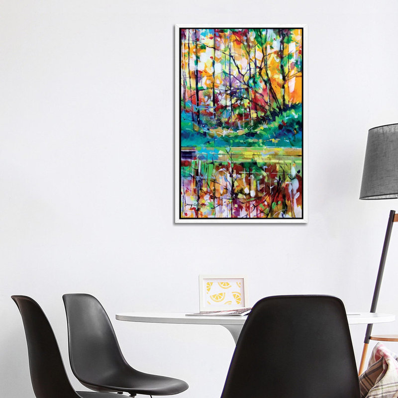 Mad Meadowcliff by Doug Eaton - Painting on Canvas, White Framed, 101.6 cm H x 66.04 cm W
