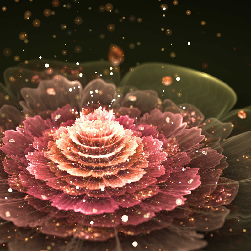 «Abstract Pink Flower» par Anikakodydkova - photographie sur toile tendue, H 20 po x l 20 po