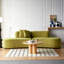 Canapé 6 places en velours de luxe avec motif en demi-lune et mousse haute densité-32246512