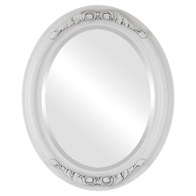 Miroir décoratif ovale biseauté Winfrey, H 23 po x l 19 po