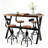 Keedah 4 - Person Pine Solid Wood Top Four Leg Dining Set