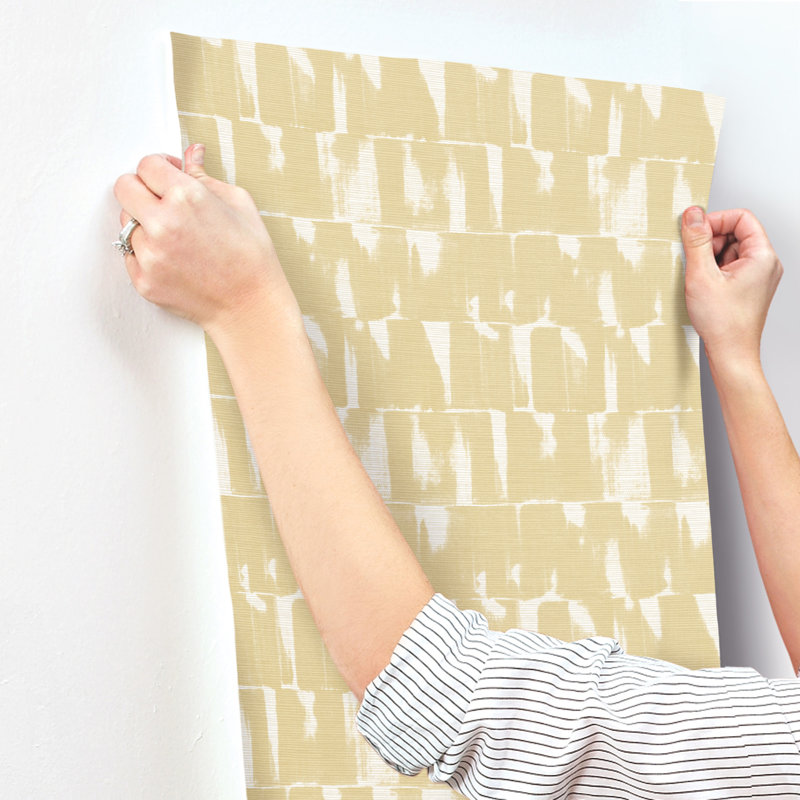 Bancroft Striped Wallpaper Roll, Yellow