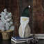 Décoration de Noël 14,5 gnome de table verte et blanche