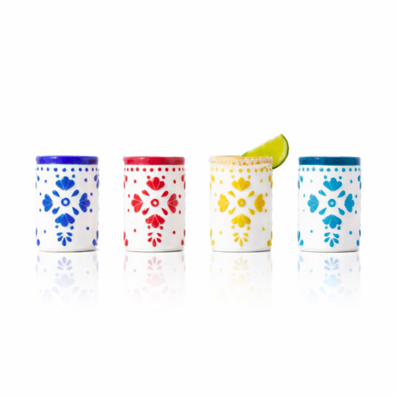 Verres à liqueur en céramique 3 oz Talavera