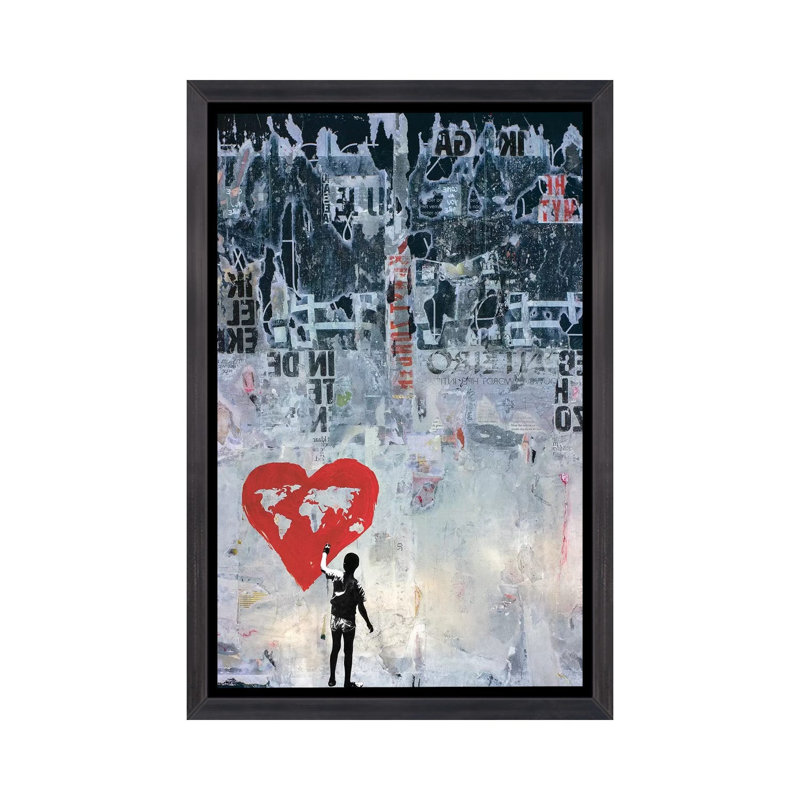 «Wild World» - Impression, H 40 po x l 60 po x 1,5 po, Cadre noir vieilli