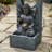Buddha Outdoor Water Fountain with Waterfall & LED Lights, Zen Water Feature with Weather-Resistant Resin for Patio Garden Backyard, Freestanding Decor-1219777752
