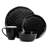 Stone Lain Ivy Stoneware 24 Piece Dinnerware Set, Service for 6, Black-63519154