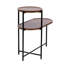 Petites tables basses Canapé moderne à 2 niveaux avec tablette de rangement et tables de bout en bois