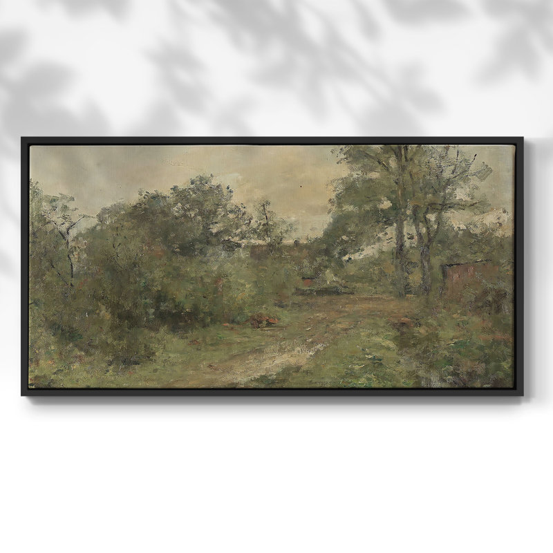 Paysage, série DC DCX, toile tendue avec châssis, prête à être accrochée, H 25 po x l 49 po, Noir