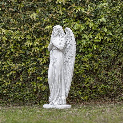 Yisroel Angels & Cherubs Weather Resistant Fiberstone Garden Statue