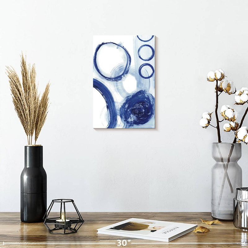 Étude du cercle bleu III, H 12 po x l 8 po