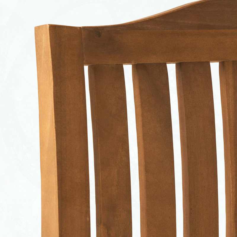 Acacia Wood Dining Chairs with Cushions, Set of 2