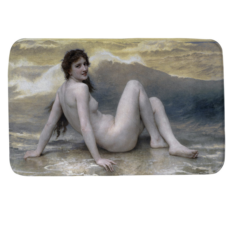 Tapis pour salle de bain wave, l 21 po x L 34 po, Beige / Brun
