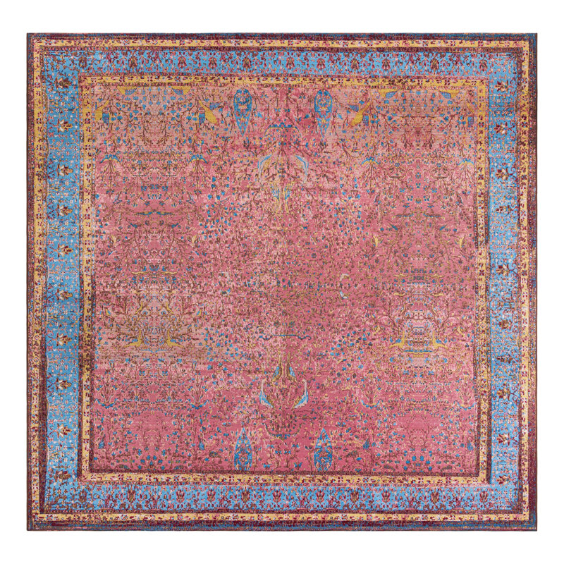 Indoor/Outdoor Traditional Area Rug, Square 10'