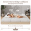 Matelas pliable en mousse viscoélastique pliable avec housse lavable pour lit escamotable 6 po Driffield-335191596