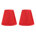 Pleated Red Faux Silk