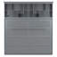 Grand lit escamotable mural avec tablettes supérieures et USB, armoire-lit pliable peu encombrante, gris