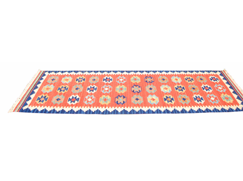 Francom 244 X 69cm Red/Blue Area Rug