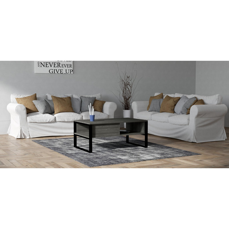 Table basse avec rangement Carsandra, Anthracite