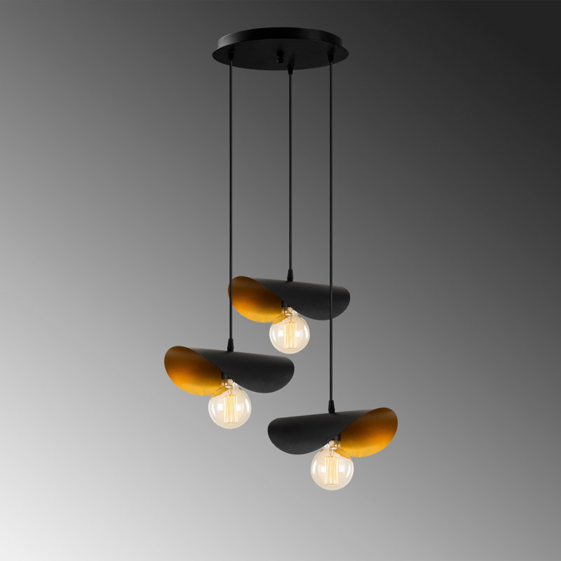 Express 3 - Light Cluster Geometric Pendant, Black