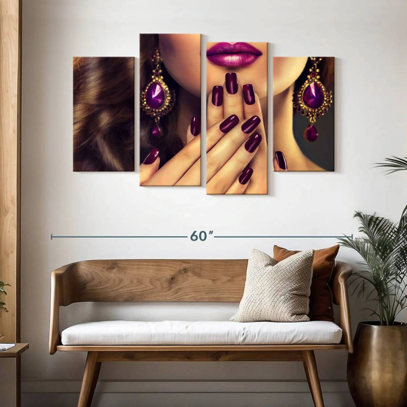 Shuttleworth Purple Nails, 32" H x 52" W