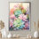 «Daerion Green Pink Succulents Succulent Serenade», reproduction sur toile