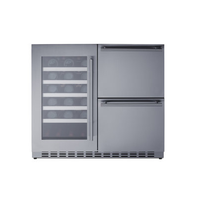 Summit Appliance 36" Wide Combination Wine Cellar & 2-Drawer Refrigerator, ADA Compliant