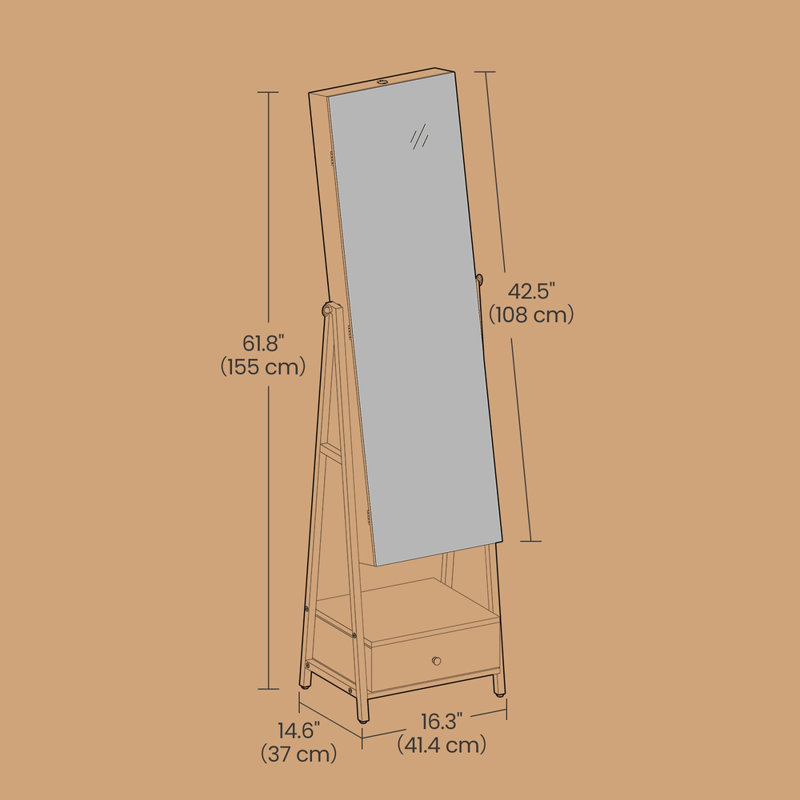 Freestanding Jewelry Armoire