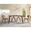 Ensemble de salle à manger 5 pièces en noyer avec chaises décoratives Boucle et table en bois massif