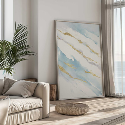 Snow Drift with Gold Accents, impression dans un cadre