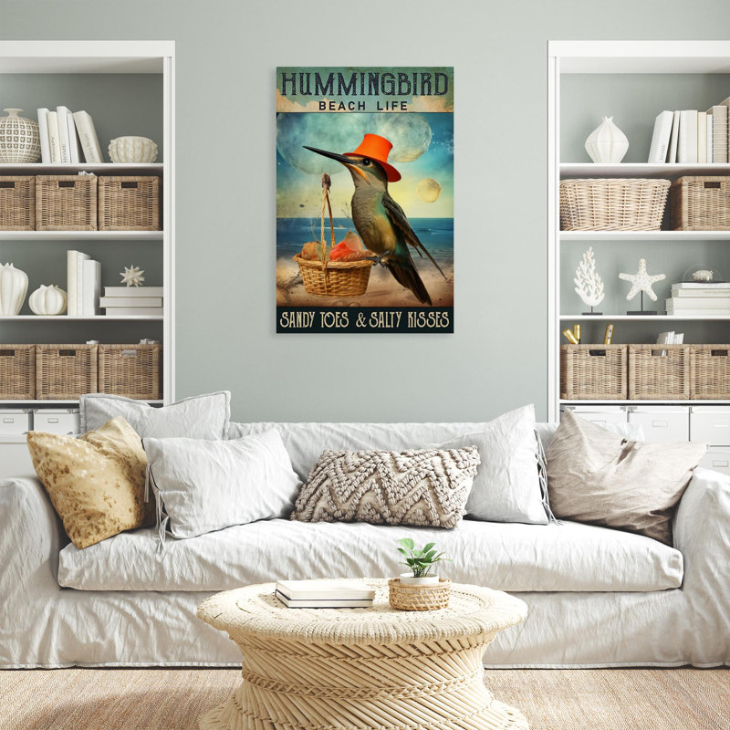 " Hummingbird Beach Life ", 36" H x 24" W x 1.25" D