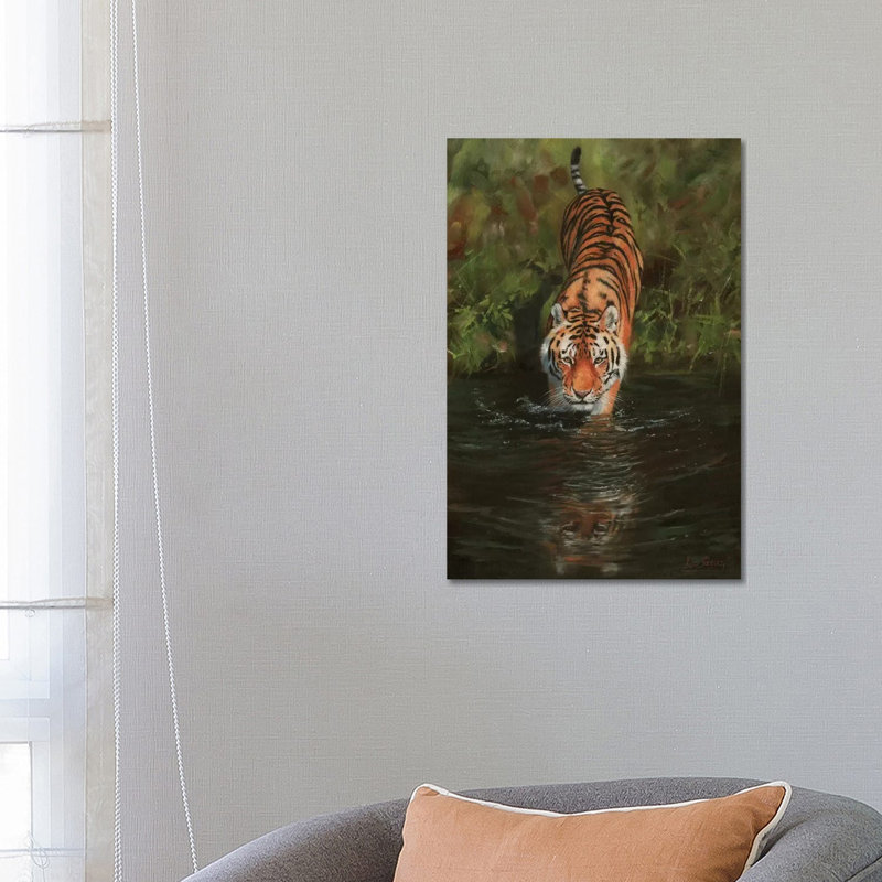 Tiger Cooling Off by David Stribbling - Gallery-Wrapped Canvas Giclée on Canvas, Canvas, 66.04 cm H x 45.72 cm W x 1.91 cm D