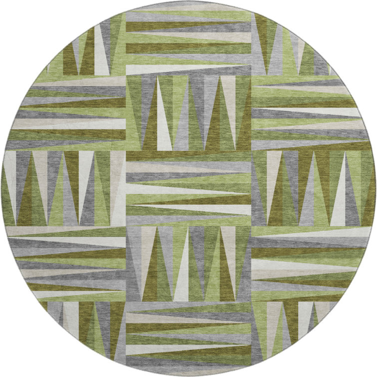 Premium Machine Washable Collett AMF1012 Squares Rug