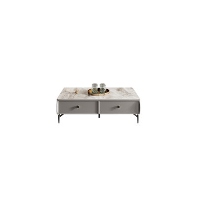 Italian Light Luxury Rock Slab Tea Table