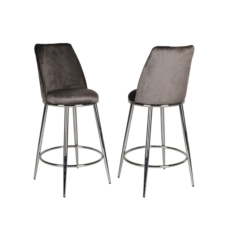 Tabouret de comptoir 25 po Krete, Gris