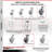 4 Piece Thermoplastic Rubber Caster Set