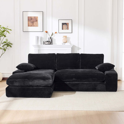 Canapé modulaire moderne en L avec méridienne