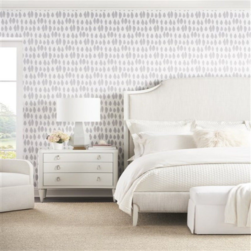 Lillet Upholstered Scalloped Bed, King