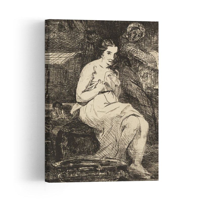 La Toilette, 1862, estampe d'art mural abstrait contemporain, H 48 po x l 32 po