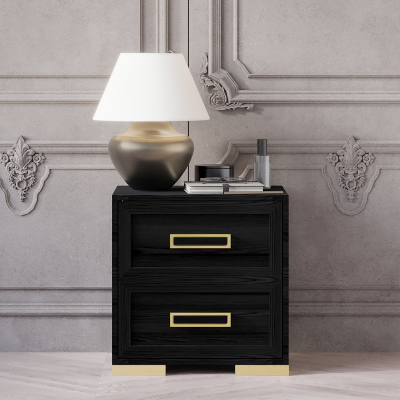 Table de chevet 2 tiroirs Creswell