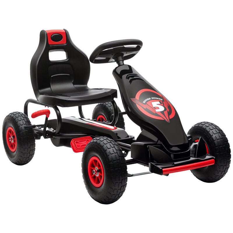 Nase Kids Pedal Go Kart, Red, 61cm H x 58cm W x 121cm L