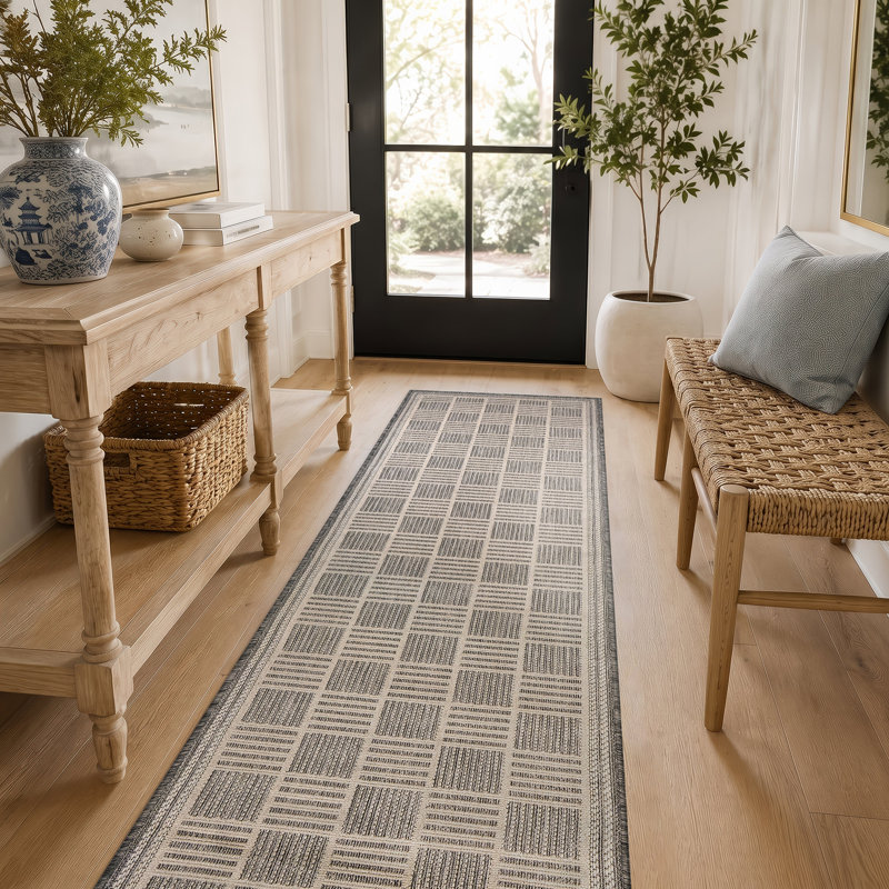 Tapis d'intérieur tissé à la machine Parquet, 2 pi x 6 pi