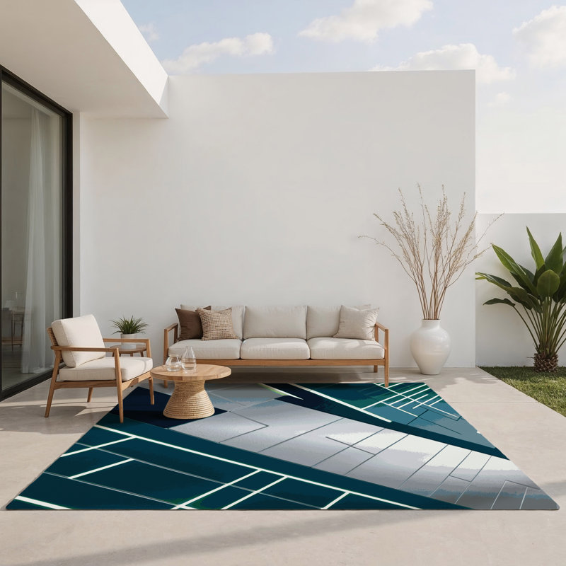 Tapis intérieur et extérieur Nebula Wave, Rectangulaire 8 pi x 10 pi