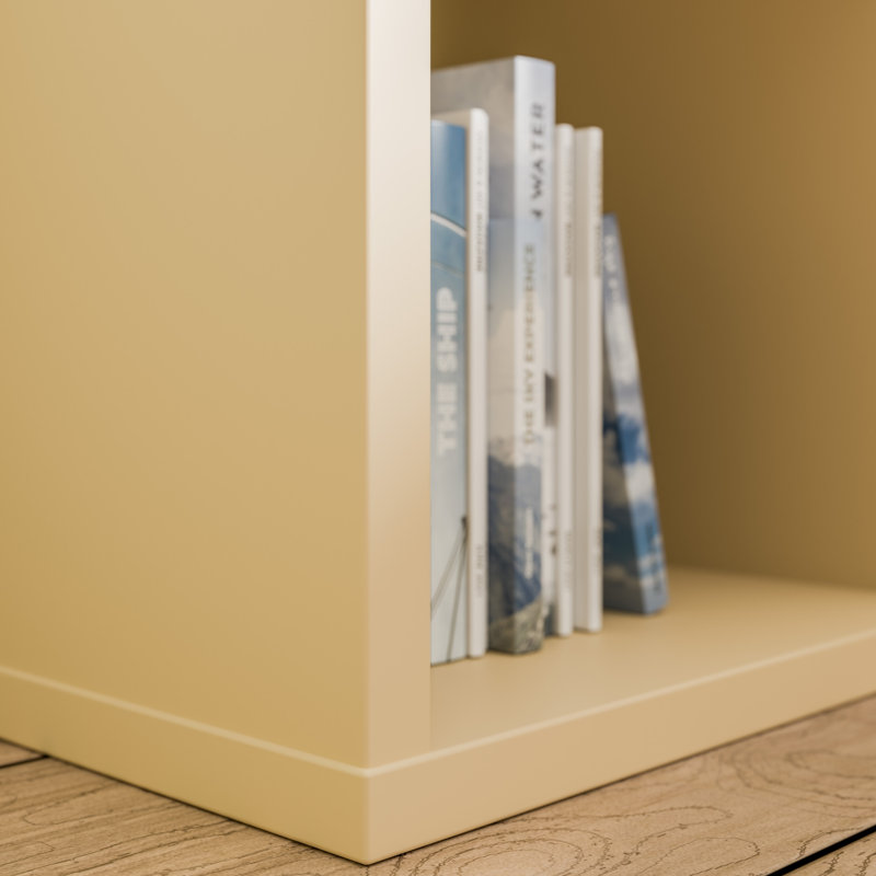 Mauro Cube Bookcase, Yellow, (1 Shelf) 72.8cm.H x 72.8cm.W x 72.8cm.D