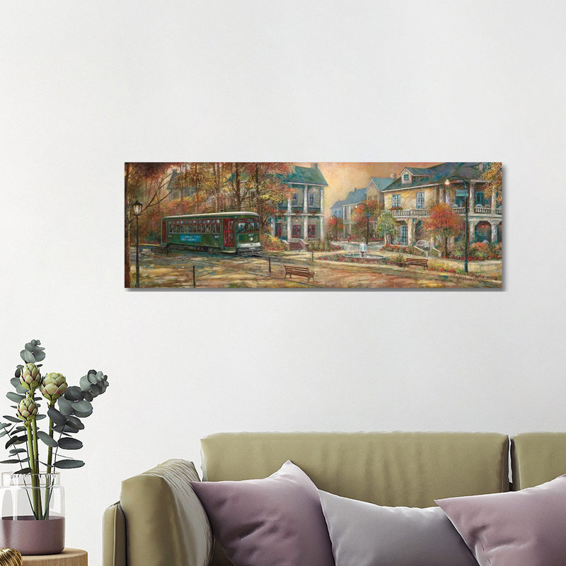 «Timeless Elegance» par Ruane Manning - reproduction d'art panoramique, Toile tendue, H 16 po x l 48 po x 1,5 po