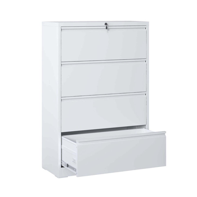 Classeur latéral 4 tiroirs, Blanc